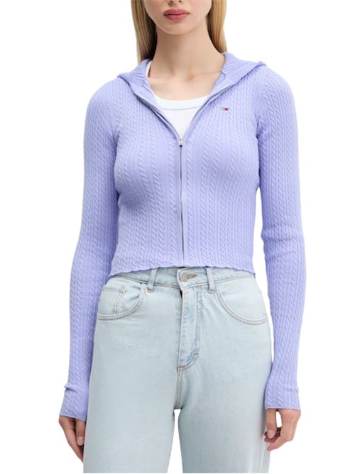 Cardigan con zip e cappuccio in misto cotone Tommy Jeans | DW0DW21673C5Z